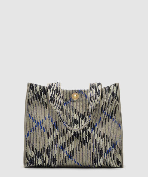 스몰 체크 니트 토트 81040341