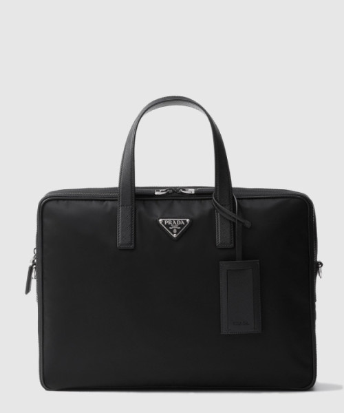 리나일론 및 사피아노 가죽 브리프케이스 2VE005