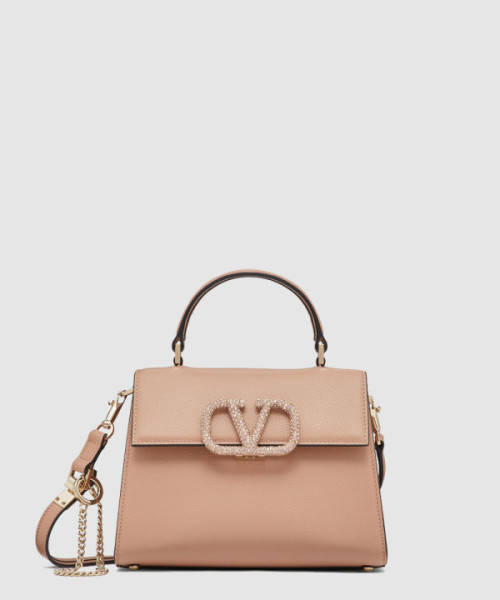 주얼 자수 스몰 브이슬링 핸드백