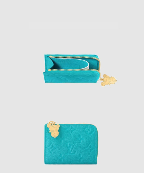 LV x TM 엠보 소가죽 지갑 M13801