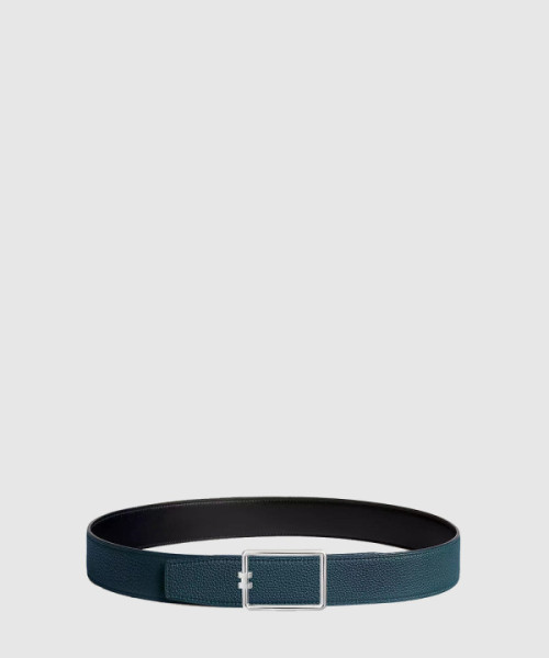 튜브 H 버클 양면 가죽 벨트